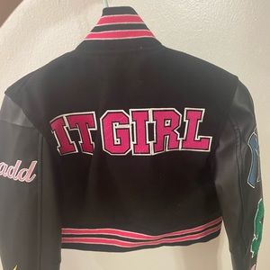 Chemical Bond Cropped Jacket Size S With Pactches